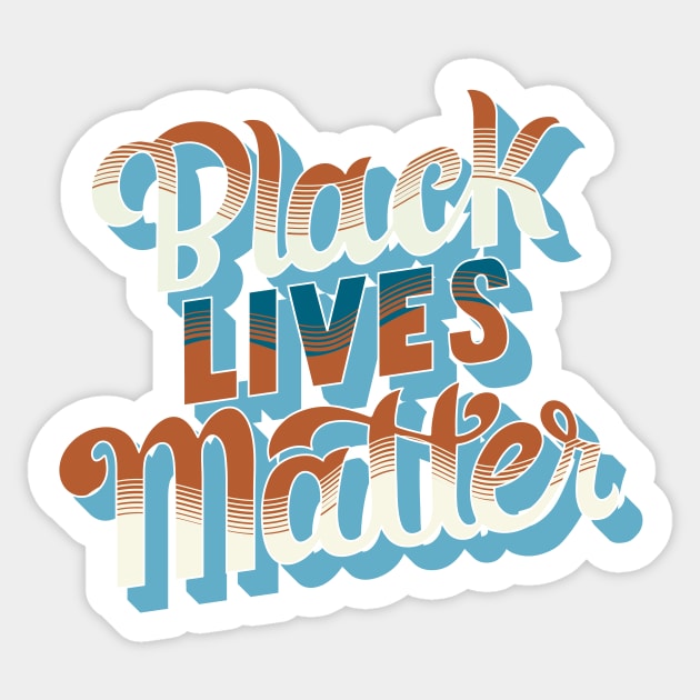 Black Lives Matter Sticker by Golden Eagle Design Studio